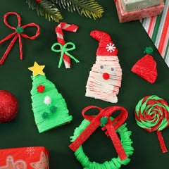 UPINS Wiki Sticks, Christmas Wax Craft Sticks Red Green White Bendable Sticky Wax Yarn Sticks With Storage Bag For DIY School Project Art Craft Supplies Visit The UPINS Store,Amazon Is Banned