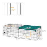 Small Animal Playpen With With Roof For Rabbits, Chicken, Chinchillas For Indoor Outdoor Use, Green