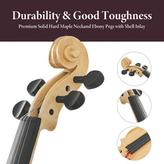 Professional 4/4 Full-Size Violin - Premium Sound, Durable & Lightweight Design With Complete Accessories, Exquisite Handcrafted Finish, Ideal Unique Gift For Musicians