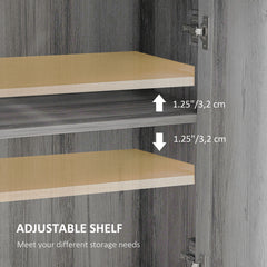 Farmhouse Sideboard Storage Cabinet with Doors and Drawer for Kitchen, Living room, 23.5"x11.75"x34.5", Light Gray