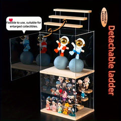 The Ins-style Blind Box Storage Box Uses Food-grade Material, With Adjustable Partitions And Transparent Display Design