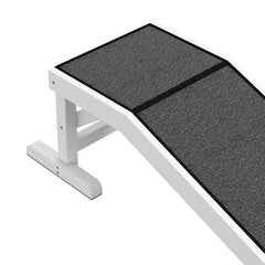 PawHut Pet Ramp For Dogs & Cats With Non-Slip Carpet, White