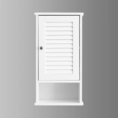 FRALIMK Medicine Cabinet, Hanging Cabinet With 3 Tiers, Single Louvered Door, Slim Wall Cabinet For Home Bathroom Bedroom, White