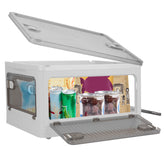 1Pc 70QT 66L Foldable Storage Bins With Lid 4 Doors Collapsible Stackable Closet Organizer Containers With Lock 4Pcs Wheels