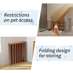 24 Inch Brown Foldable 3-pack Pet Fence