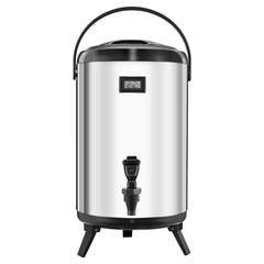 Insulated Beverage Dispenser For Hot & Cold Drinks 3.2 Gal Stainless Steel