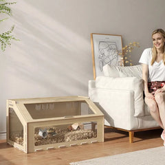 39 Inch Hamster Cage Habitat With Acrylic Window & Openable Top For Hamster