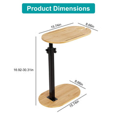 Bath Tub Tray Table, Liftable Freestanding Bamboo Bath Tray Caddy For Tub Against Wall, Bath Table Tray Tub Shelf Bathroom Organizer Shelf For Luxury Spa, Bath Home Spa Bathtub Accessories