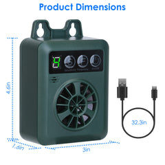 1Pc Anti-barking Device 49.2Feet Sensing Ultrasonic Bark Deterrent With 4 Frequency Levels 4 Sensitivity Levels Indoor Outdoor Dog Bark Control