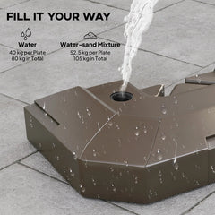 2 Pcs Outdoor Umbrella Base
