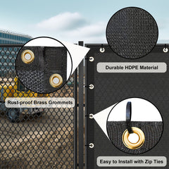 5'X50' Black HDPE Fence