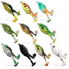 10 Pcs Frog Fishing Lures,Topwater Frog Fishing Lures,Freshwater Soft Simulated Frog Bait,Frog Artificial Soft Bait For Freshwater Saltwater