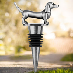A Dachshund-shaped Red Wine Stopper, A Household Wine Champagne Stopper, An Interesting Dachshund Dog Wine Stopper, Suitable For Men And Women's Birthday Gifts, Halloween, Christmas, Father's Day, Mot
