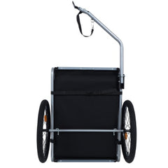 Large Folding Bike Trailer For Dogs 120LB Capacity All-Terrain Pet Carrier, Durable Steel Frame For Cycling, Jogging, Camping Outdoor Adventures
