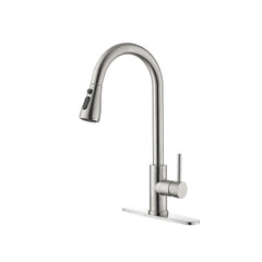 Single Handle High Pull Out Kitchen Faucet, Single-stage Stainless Steel Kitchen Sink Faucet, With Pull Down Spray