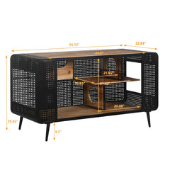 Spacious Cat House With Tempered Glass For Living Room, Hallway