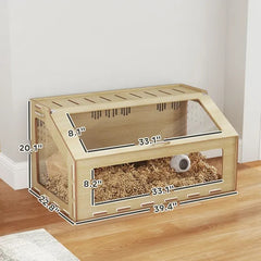 39 Inch Hamster Cage Habitat With Acrylic Window & Openable Top For Hamster