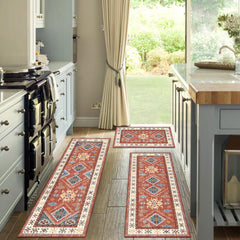 Boho Kitchen Rug Sets 3 Piece With Runner Non Slip Kitchen Rugs And Mats Washable Kitchen Mats For Floor Thick Kitchen Floor Mat Carpet Runner Rugs For Hallway Laundry Holiday Decor
