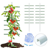 2PC 5ft*1.64ft White U-Shaped Tube Trellis Garden Arch For Climbing Plants, Mesh Plant Support Stand For Clematis, Roses, Cucumbers And Cowpeas