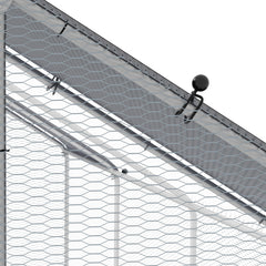 Large Chicken Coop Chicken Run with Waterproof and Anti-UV Cover