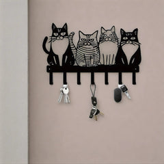 Adorable Cat Wall Hooks Set - Cute & Practical Kitty Decor For Farmhouse