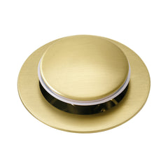 GELE Bathroom Sink Drain Vanity Sink Drain With Strainer Basket, Vessel Sink Lavatory, Anti-Clogging, Pop-Up, Stainless Steel, Brushed Gold Finish