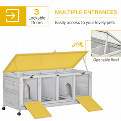 Rabbit Hutch with Wheels
