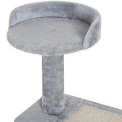 5-Level Revolving Stair Cat Tree Scratcher Climbing Activity Tower With Play Center And Resting Perch - Gray