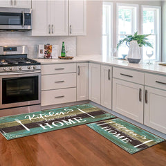 Boho Kitchen Rug Sets 2 Pieces, Washable Kitchen Mats For Floor, Non Slip Soft Kitchen Area Rug Floor Mat For Kitchen, Laundry Room And Hallway Teal, 20''X32'' 20''X48''
