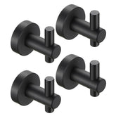 Round Base Wall Hook With Screws Matte Black Hook, 4-piece Set, Suitable For Entry-level Shoe Cabinets, Wardrobes, Bathrooms, Bedrooms, Furniture Hardware, Cannot Be Shipped On Weekends