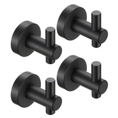 Round Base Wall Hook With Screws Matte Black Hook, 4-piece Set, Suitable For Entry-level Shoe Cabinets, Wardrobes, Bathrooms, Bedrooms, Furniture Hardware, Cannot Be Shipped On Weekends