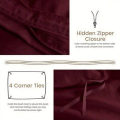 Serta Simply Clean Solid Duvet Cover