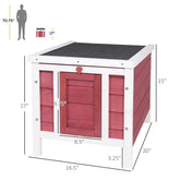 Small Rabbit Hutch Bunny Cage Guinea Pig Cage Duck House Dog House With Openable & Waterproof Roof