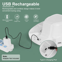 1Pc Electric Sitz Bath Tub Sits Bath Soak Pan Salts Bowl Postpartum Care Basin For Toilet Seat With Dual Nozzles 3-Level Water Flow Water Temperature Display 1800mAh Battery For Women Men