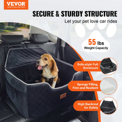 Dog Booster Car Seat Pet Car Seat For Medium Large Dog Up To 55 Lbs Black