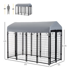 Outdoor Dog Kennel with Roof