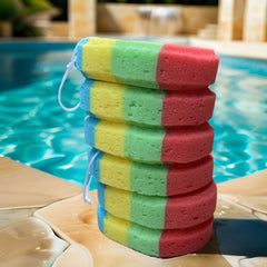 Oval Colorful Bath Sponge