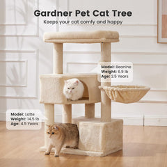 Gardner Pets Large Cat Tree For Medium To Large Cats, Heavy-Duty Cat Tower With Scratch Post And Washable Top Perch. Self-pickup Orders Supported Via FedEx, Amazon Ship, And UPS.
