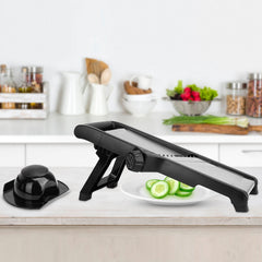 1Pc Mandoline Food Slicer Stainless Steel Food Cutter Vegetable Fruit Chopper Grater Peeler Kitchen Julienne Slicer With 5 Adjustable Blades Food Holder