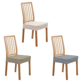 4Pack Waterproof Dining Chair Slipcovers Stretch Chair Seat Slipcovers Removable Washable Jacquard Seat Covers For Dining Room