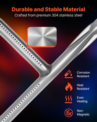 Stainless Steel Tube Burner For Weber Q3200 Q300 Q320 Q3000 Gas Grills