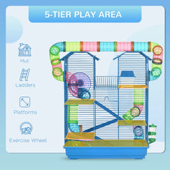 18.5inch 5 Tier Hamster Cage With Tubes And Tunnels