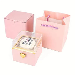 Little Bear Cake Bear Surprise Rotating Jewelry Box (does Not Include Necklace And Ring), Comes With A Candle As A Gift, A Romantic Gift Box, Suitable For Girlfriend's Birthday, Valentine's Day Or Pro