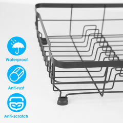 1Pc Dish Drying Rack Drain Board Utensil Holder Organizer Drainer Tableware Organizer Kitchen Countertop Storage Shelf