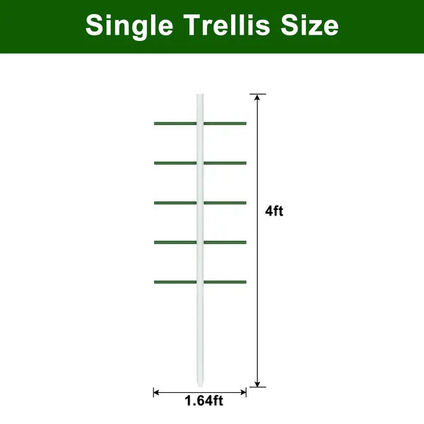 1PC 1.64FT*4FT White U-shaped Tube Climbing Trellis, Garden Flower Stand, Vegetable Climbing Trellis, Balcony And Garden Plant Climbing Trellis