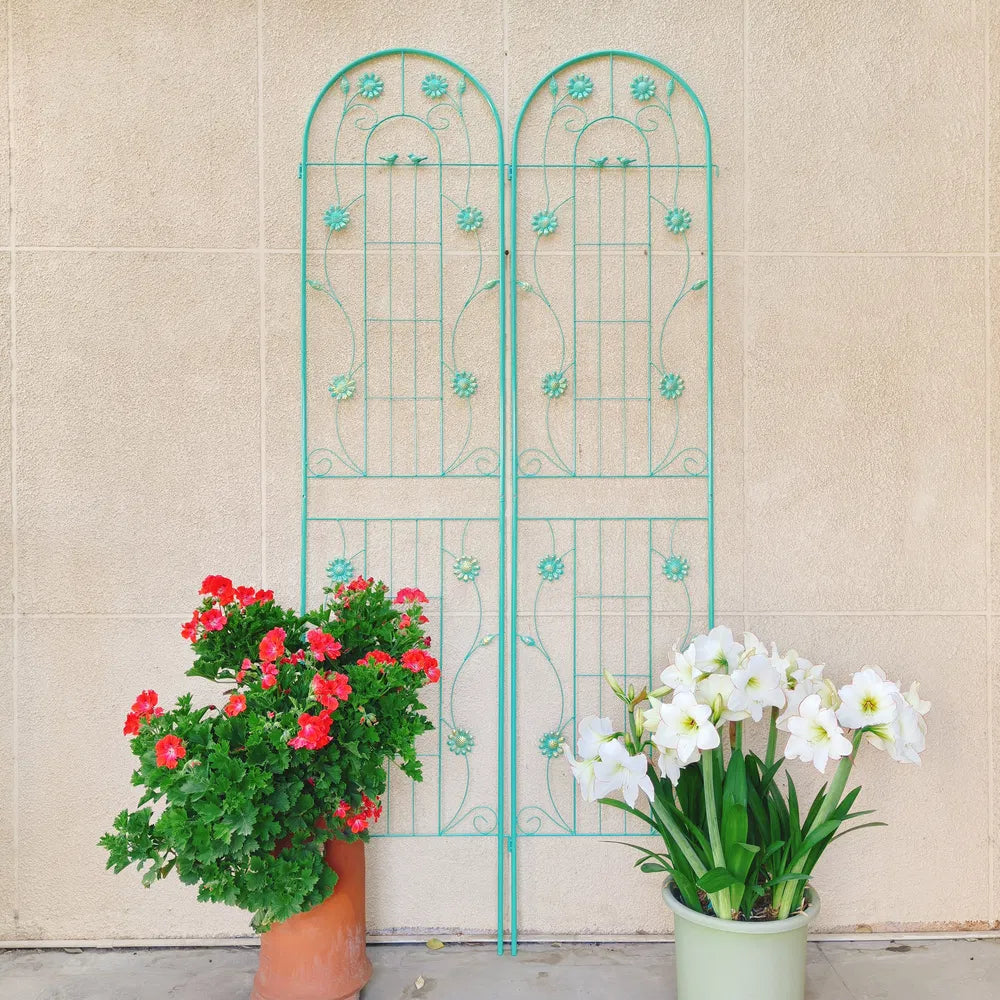 4 Pack Metal Garden Trellis 86.7" X 19.7" Rustproof Trellis For Climbing Plants Outdoor Flower Support