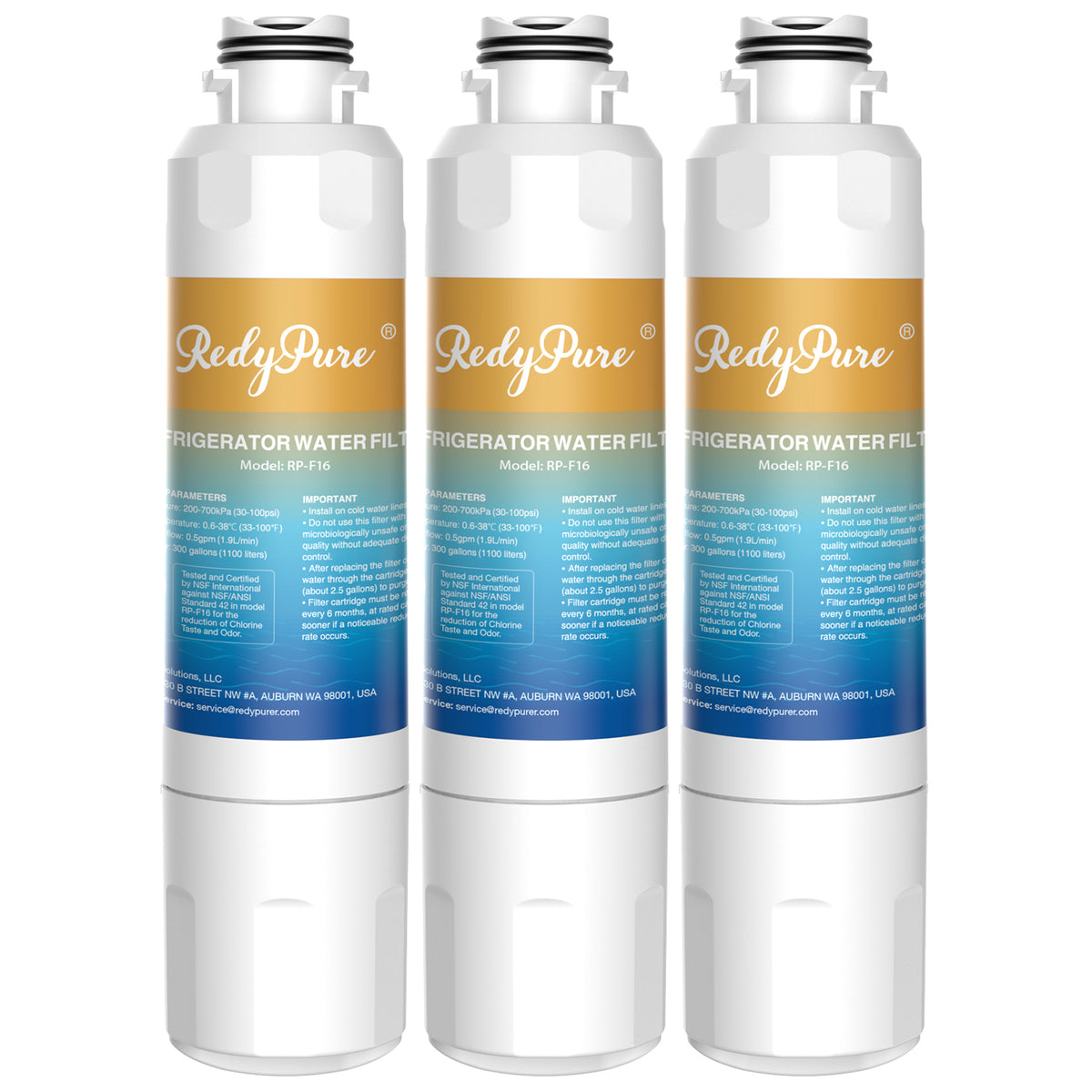 3 Pack Refrigerator Water Filter Replacement For  Water Filter HAF-CIN EXP, DA29-00020B, HAF-CIN, DA29-00020B-1, RF28HMEDBSR, RF263BEAESR, RS25J500DSR, RF263TEAESG, HDX FMS-2, DA97-08006A-1