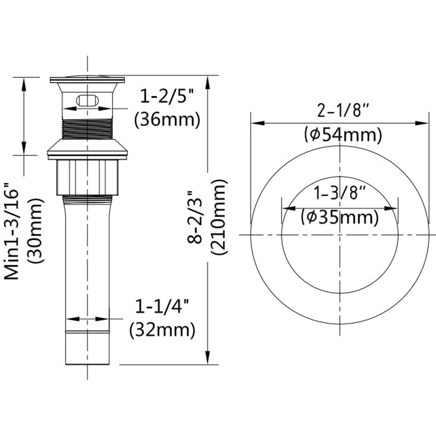 GELE Bathroom Sink Drain Vanity Sink Drain With Strainer Basket, Vessel Sink Lavatory, Anti-Clogging, Pop-Up, Stainless Steel, Brushed Gold Finish