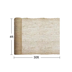 4ft*30ft Natural, Eco-friendly Jute Netting Is A Must-have For Soil Protection And Landscaping, Offering Easy Mulching, Water Conservation, And Wind Resistance.