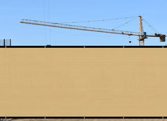 3ft*12ft Beige Sunshade Fence, An Outdoor Sun-proof And Heat-insulating Fence, A Must-have For Patios And Terraces